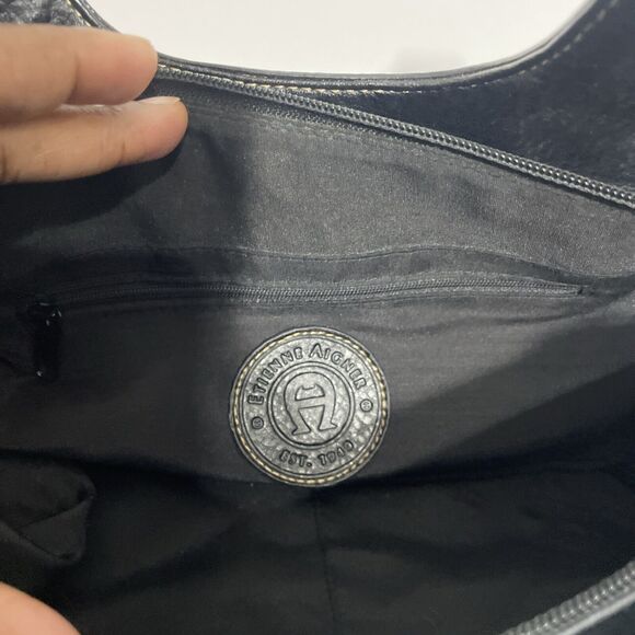 ETIENNE AIGNER Handbag: Brown Canvas Signature Logo Collection - Picture 12 of 16